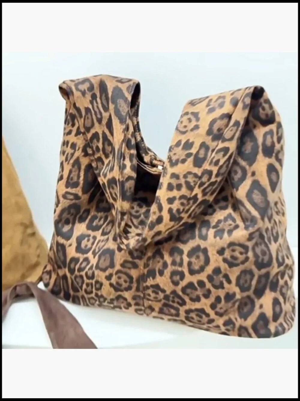 Faux Suede Slouchy Crescent Hobo Bag Shoulder Purse Trendy Vegan Handbag